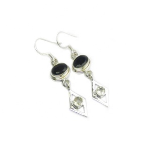 Nueva tendencia, pendientes de gota de Plata de Ley 925 sólida, cristal dorado, cuarzo ahumado, múltiples piedras preciosas, fiesta, joyería de moda, regalo para - Product Image 1