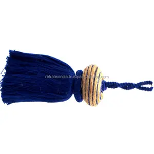 Pompon décoratif en polyester coloré fait à la main exclusif avec anneau de clou pour sac suspendu, accessoires de vêtement en vrac