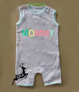 aliexpress online shopping organic Pima /bamboo Cotton Newborn Baby bodysuit Print Baby Romper sleeveless new bamboo romper