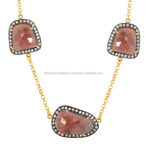 สร้อยคอเงินทำมือ925ไพลินพลอยเพชรหลายแบบทันสมัยเครื่องประดับส่วนบุคคลของขวัญวันครบรอบงานปาร์ตี้ - Product Image 2