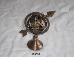 งานศิลปะทองเหลืองโบราณ ตกแต่งบ้านสไตล์การเดินเรือ  งานทองเหลืองทำมือ  ผิวสัมผัสแบบดิสเทรส - Product Image 2