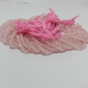 4mm Natural Pink Rose Quartz Faceted Rondelle Gemstone <b>Beads</b> Strand for Jewelry Making From Stones <b>Crystal</b> Healing Semi Precious - Product Image 1