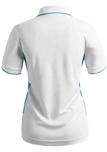 Jersey corto informal con cremallera para mujer de alta calidad, transpirable, de secado rápido, de poliéster, sólido comprimido, para camisetas de Polo - Product Image 3