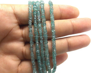 Cuentas de apatita natural, piedras preciosas hechas a mano, forma de Rondelle, regalo de joyería de moda para ella, hebras de Rosario con cuentas - Product Image 2