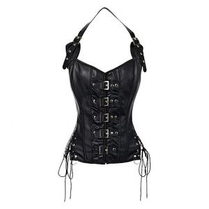 Top Quality Stylish Buckle Closure Leather Women's Corset - Product Image 2