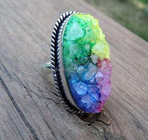 Promise Silver Rainbow Ring Jewelry Proveedor mayorista Hecho a mano Nueva llegada Joyería PARA EL Día de San Valentín en tamaño de 12mm - Product Image 1