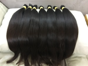 Extensiones de Cabello Humano Vietnamita 100% Natural, Estilo Liso Sedoso y Ondulado, Cabello Remy de Doble Trama a Máquina, 100g, Extensiones a Granel - Product Image 5