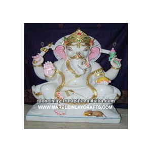 Statue en marbre Idol gancourbée, 1 pièce - Product Image 1