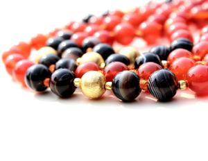 Bohemian 108 Mala Beads <b>Necklace</b> High-Grade Handcrafted Red <b>Onyx</b> Spiritual Yoga Gemstone Jewelry Buddhism Parties Gifts - Product Image 3