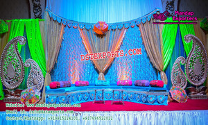 Sangeet-Decoración de escenario para eventos, conjunto de escenario de Sangeet de boda de diseño exclusivo - Product Image 6