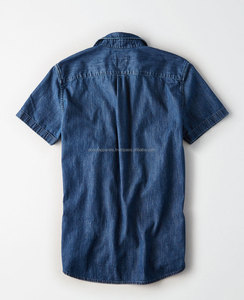 ใหม่ผู้ชายผ้าฝ้าย100% ผ้ายีนส์เสื้อที่กำหนดเองเสื้อสำหรับผู้ชายขายส่งผ้ายีนส์เสื้อ - Product Image 1