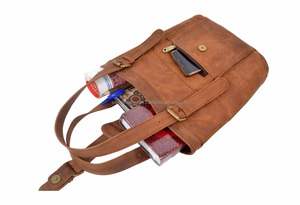 Customize Versatile Women's Bucket Handbag 100% Genuine Leather Brown Shoulder Bags For Ladies Luxury Handbags With High Quality - Product Image 5