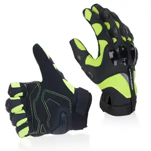 Motorcycle Riding Breathable Motocross Racing Glove (Green) Men Best Leather Gloves For Winter