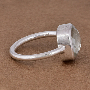 Anillo hecho a mano de Plata de Ley 925 sólida, cojín de 11mm, piedra preciosa de amatista verde, Casa De Plata, joyería para fiesta de boda, ajuste experto - Product Image 3