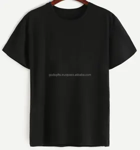T-shirt à col rond en coton pour hommes, Logo personnalisé en bambou biologique, bon marché, vente en gros