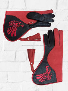 Guantes de cetrería de cuero de piel de vaca genuina de doble capa para hombres Bird Handling Pet - Product Image 2