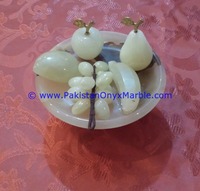 Elegante Onyx Fruitplaat Collectie Voor Huisdecoratie Groothandel Beschikbaarheid Voor Serveren