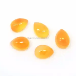 प्राकृतिक Carnelian 6x4mm नाशपाती cabochon 0.59 सीटीएस के लिए ढीला रत्न गहने