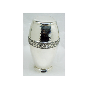 Urnas de cremación funeraria memorables Arcadia con bandas Cremación memorable de lujo para cenizas Urnas de metal de cremación de latón - Product Image 3