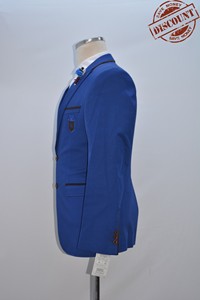 Chaqueta de algodón 97% para hombre, chaqueta elegante de lujo, barata, a la moda, jacquard, con dos botones, venta al por mayor - Product Image 3