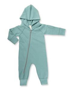 GOTS certifié 100% Coton À Capuche Zipsuit - Product Image 1