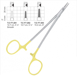 Portaagujas Castroviejo de alta calidad, fórceps TC con mango dorado, instrumentos quirúrgicos de acero inoxidable fabricados en Pakistán - Product Image 2