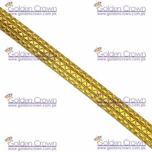 Tresse militaire en Mylar doré, dentelle de bâton doré | Tresse militaire dorée - Product Image 6