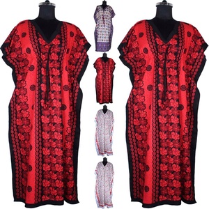 Vêtements de plage imprimés Long Kaftan Fabricant Personnalisé 100% Organique De Vêtements Pour Femmes Designer Offre Spéciale Indien Dernière Conception De Luxe - Product Image 2