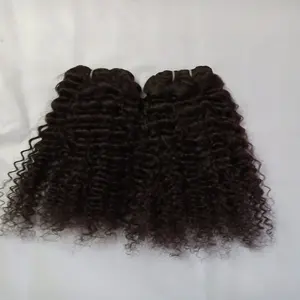 100% templo donó cabello humano crudo último producto extensión virginal del pelo rizado disponible en múltiples internacional tonos - Product Image 1