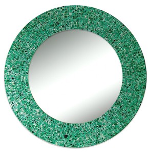 Customizable Modern Style Handmade Glass Mosaic <b>Mirror</b> Creative Metal Wood Frame for Home Weddings Bathroom Space Wall Decor - Product Image 1