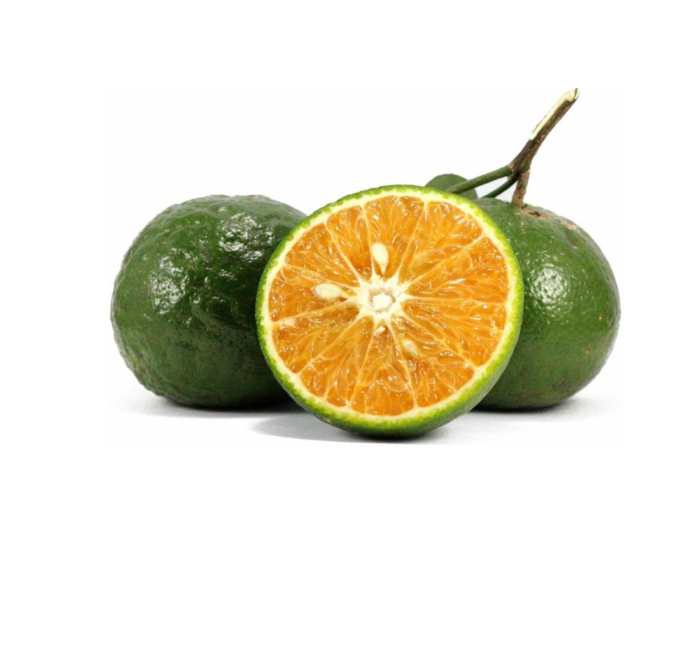 Fruta cítrica, naranja verde, alta calidad, barato