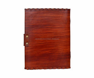 Cahier et carnet de croquis ou journal intime en cuir véritable gaufré de style œil antique fait à la main avec pages blanches vierges et serrure C en laiton - Product Image 3