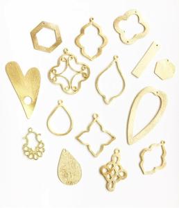 Abalorios en forma de ojo de cerradura cepillados chapados en oro para la fabricación de joyas Componentes Premium para expresiones creativas - Product Image 3