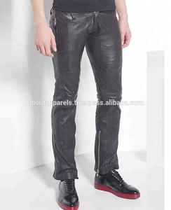 กางเกงหนังสำหรับผู้ชาย,กางเกงหนังมอเตอร์ไซค์สำหรับผู้ชายกางเกงหนังแกะแท้ - Product Image 2