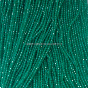 Piedras naturales de ónix verde para hacer joyas, piedras curativas, hilo de cuentas redondas lisas, collar de la mejor calidad - Product Image 3