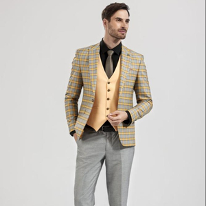 Venta al por mayor de primera clase de lujo de alta calidad de moda turca traje de 3 piezas para hombre - Product Image 1