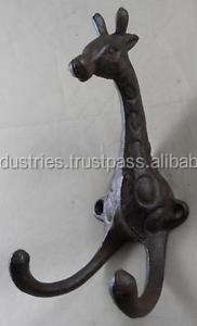 Crochet mural simple en métal en forme de tête d'animal pour chapeaux et manteaux, disponible en gros pour porte-vêtements - Product Image 3