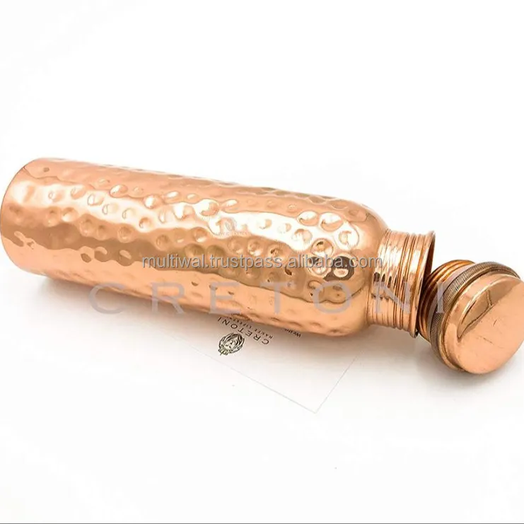 Royal Hammered 100% Pure Copper Water Bottle