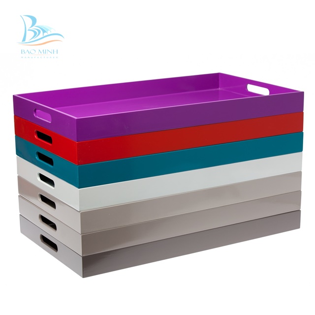 Red  Color Vietnam Lacquer Tray. Lacquerware Serving Tray