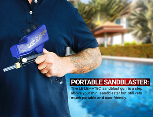 Pistolet de sablage portable à alimentation par gravité LEMATEC pour éliminer les taches de rouille, la saleté, la peinture, pistolet de sablage - Product Image 5