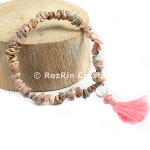 Rhodochrosite Chips <b>Gemstone</b> <b>Bracelets</b> - Product Image 1