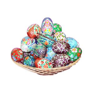 Mache de papel pintado a mano, decoración de huevos de Pascua, huevos de Pascua, venta al por mayor - Product Image 3