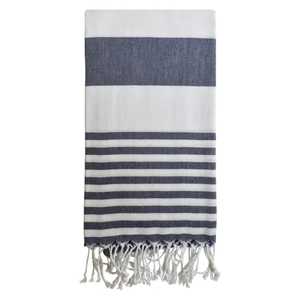 100% Cotton Rectangular Fouta <b>Towel</b> Turkish Style Yarn Dyed <b>Striped</b> Dobby Embroidery Everyday for Home Travel Adult Home Decor - Product Image 1