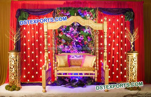 Acheter Classy Swing pour la scène de mariage Fait à la main en bois de laiton Swing Indian Wedding Swing Jhula ManufacturerUK - Product Image 5