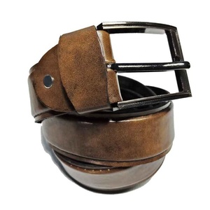 Cinturón de cuero de estilo clásico para hombre con correa de grano dividido fuerte para todas las estaciones para vestirse formal o relajado estilo de lujo - Product Image 1