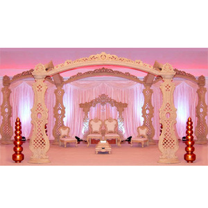 Nouveau design Mandap de mariage indien en bois, thème blanc traditionnel, élégant, pour mariage asiatique, décoration d'événement en Australie - Product Image 1