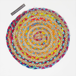 Jute and Cotton Braided Placemats Christmas Placemats From India Custom Round Decorative <b>Kitchen</b> Placemats Bulk - Product Image 6