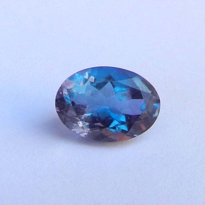 Doblete de Alejandrita Natural 15x10mm Piedra preciosa azul de corte clásico ovalado - Product Image 2