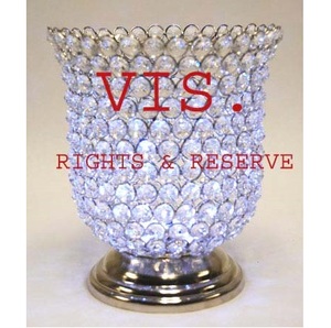 Ivory Crystal Wedding/Party Decoration Metal <b>Hurricane</b> Candleholder Pillar <b>Vase</b> on Sale - Product Image 6