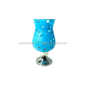 Brass Glass Decorative <b>Candle</b> Holder with Golden Finishes - Product Image 2